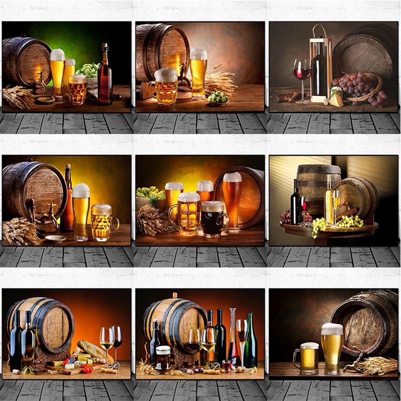 Wine Beer Red - Mutfak Bar Kırmızı Şarap Üzüm Bira