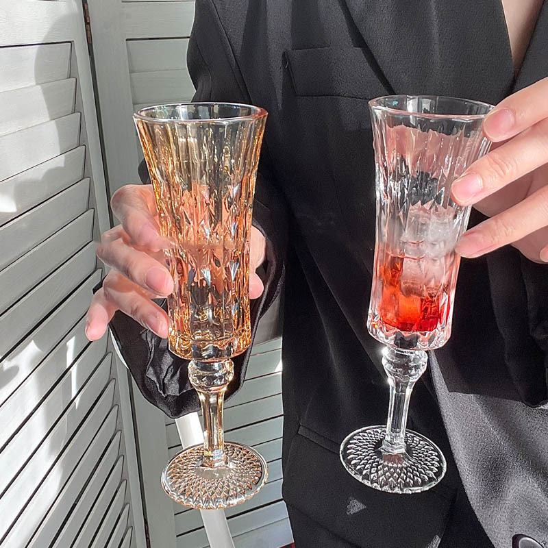 Wine Beer Glass Set - Şampanya kadehi fransız Retro kristal kadeh