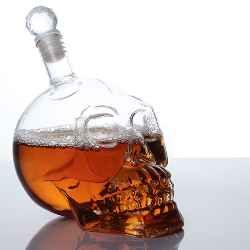 Wine Beer Spirits - Yaratıcı Kafatası Kafa Sürahi Kristal Şişe