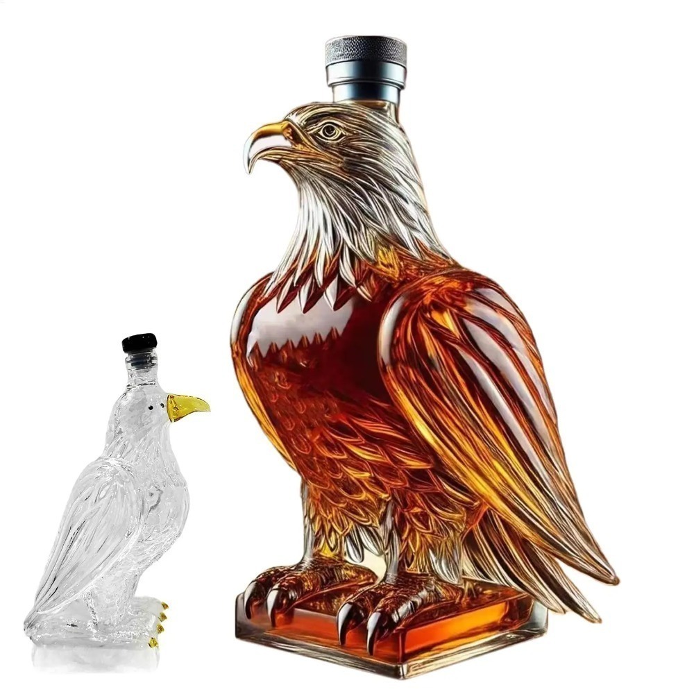 Wine Beer Spirits - Kartal Şeklinde Viski Sürahisi Cam Hayvan