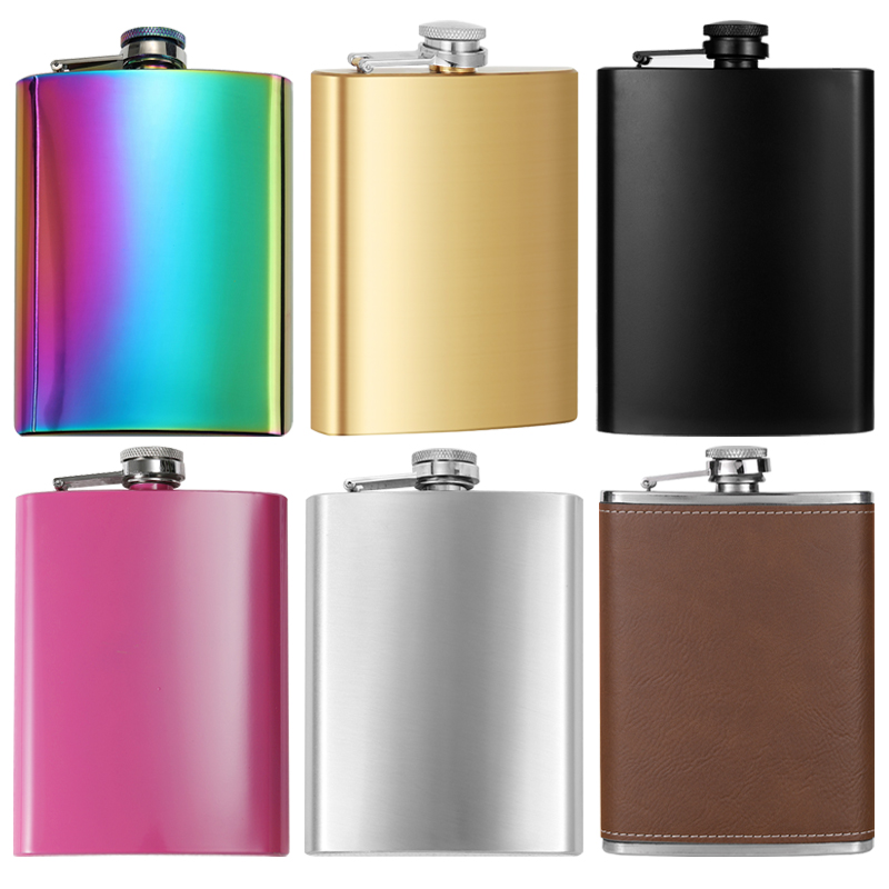 Wine Beer Spirits - 8 oz 227 ml Metal Paslanmaz