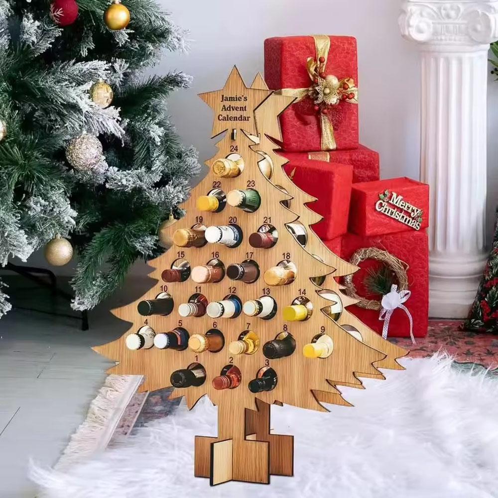 Noel Ağacı Ahşap Şarap Rafı Za - Craft Beer & Wine U- incelemesi ve fiyatı
